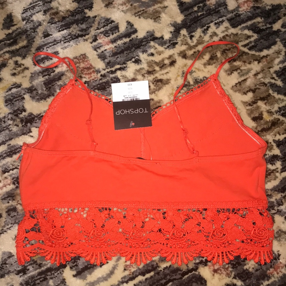 Topshop Crochet Bralette Crop Top - Picture 2 of 3